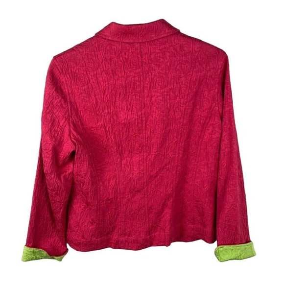 Coldwater Creek Womens Pink Barbie  Jacket Size 10 Petite Textured - Picture 6 of 10